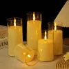 The new led electronic candle lamp can remain constantly lit and flash. It is suitable for wedding and home healing decoration, charging, remote control, and electronic wax details Picture